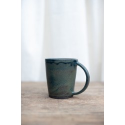 Mug bleu, nuances de vert