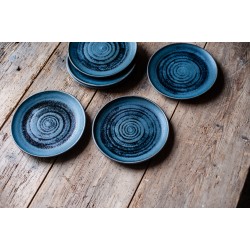 Grande assiette plate - Bleu